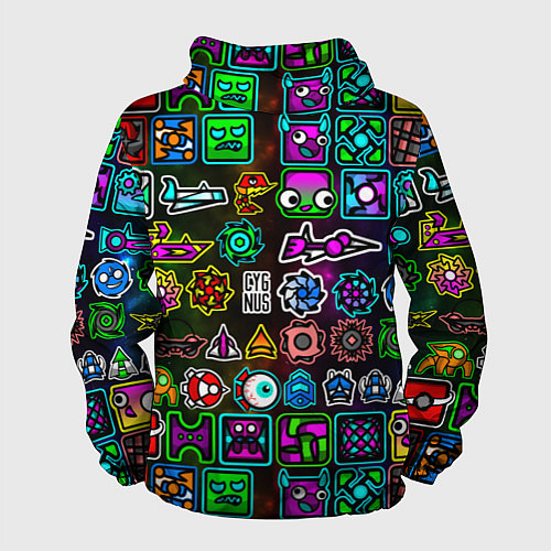 Мужская ветровка Geometry Dash: Heroes / 3D-Черный – фото 2