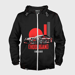 Ветровка с капюшоном мужская HOOLIGAN HOONIGAN, цвет: 3D-белый