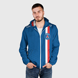Ветровка с капюшоном мужская PSG SPORT STRIPES UNIFORM, цвет: 3D-белый — фото 2