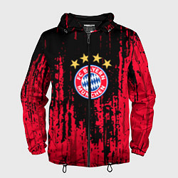 Ветровка с капюшоном мужская Bayern Munchen: Бавария, цвет: 3D-черный
