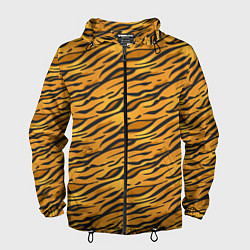 Ветровка с капюшоном мужская Тигровый Окрас Tiger, цвет: 3D-черный