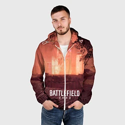 Ветровка с капюшоном мужская Battlefield 2042 - Песочные часы, цвет: 3D-белый — фото 2