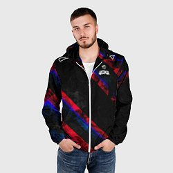 Ветровка с капюшоном мужская ЦСКА Dark Theme, цвет: 3D-белый — фото 2