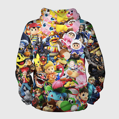 Мужская ветровка SUPER SMASH BROS ГЕРОИ ИГРЫ / 3D-Черный – фото 2