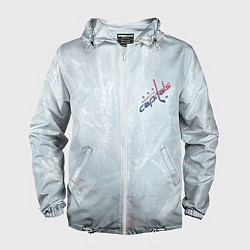 Ветровка с капюшоном мужская Washington Capitals Grey Ice theme, цвет: 3D-белый