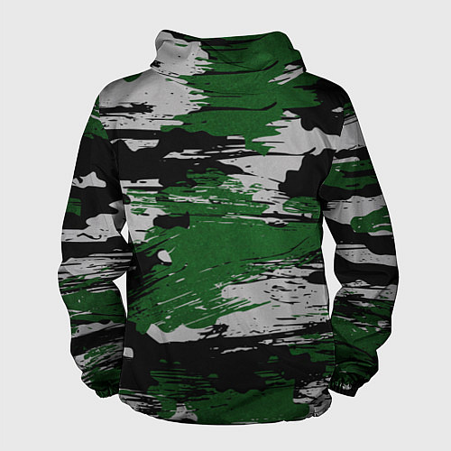 Мужская ветровка Green Paint Splash / 3D-Черный – фото 2