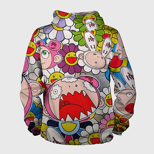 Мужская ветровка Takashi Murakami кричащий арт / 3D-Черный – фото 2