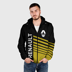 Ветровка с капюшоном мужская РЕНО Renault, цвет: 3D-черный — фото 2