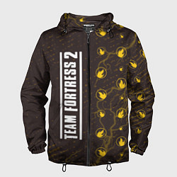 Ветровка с капюшоном мужская ТИМ ФОРТРЕСС 2 - PYRO Молнии, цвет: 3D-черный