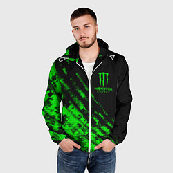 Ветровка с капюшоном мужская Monster Energy Текстура, цвет: 3D-белый — фото 2