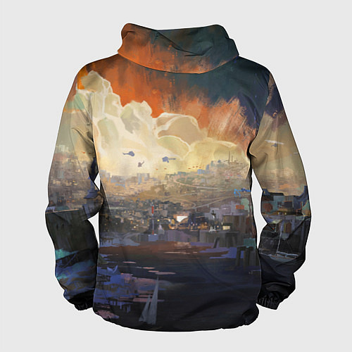 Мужская ветровка Disco Elysium Harrier Du Bois / 3D-Черный – фото 2