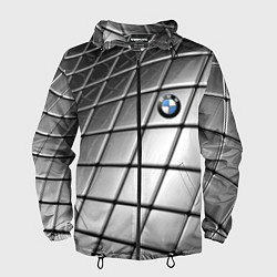 Ветровка с капюшоном мужская BMW pattern 2022, цвет: 3D-черный