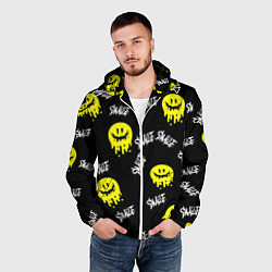Ветровка с капюшоном мужская SMILE smile граффити, цвет: 3D-белый — фото 2