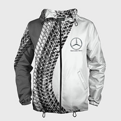 Ветровка с капюшоном мужская Mercedes-Benz дрифт, цвет: 3D-черный