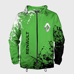 Ветровка с капюшоном мужская Renault Брызги красок, цвет: 3D-черный