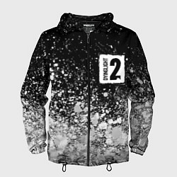 Ветровка с капюшоном мужская DYING LIGHT 2 - Краски, цвет: 3D-черный