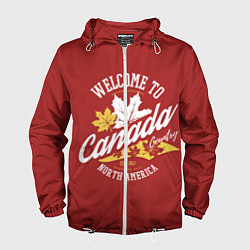 Ветровка с капюшоном мужская Канада Canada, цвет: 3D-белый