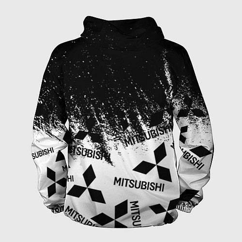 Мужская ветровка Mitsubishi black & white / 3D-Черный – фото 2