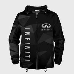 Ветровка с капюшоном мужская Infiniti Инфинити, цвет: 3D-черный