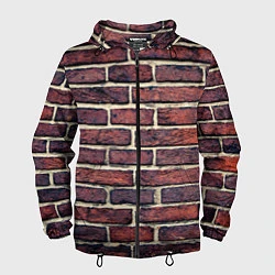 Ветровка с капюшоном мужская Brick Wall, цвет: 3D-черный