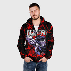 Ветровка с капюшоном мужская БЕРСЕРК BERSERK GUTS, цвет: 3D-черный — фото 2
