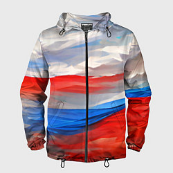 Мужская ветровка Флаг России в красках