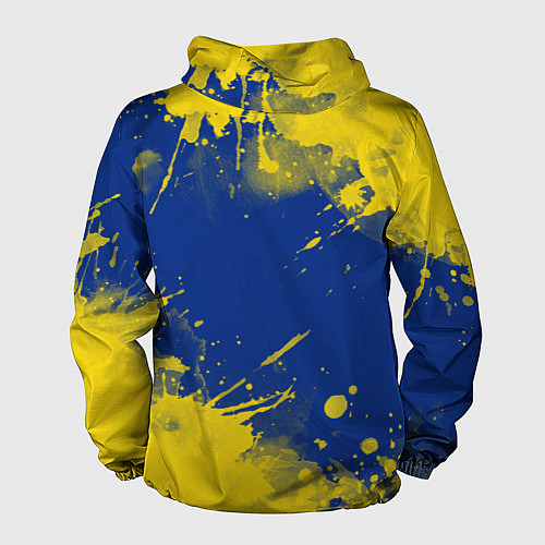 Мужская ветровка SUBARU - СУБАРУ БРЫЗКИ КЛАССИЧЕСКИЕ / 3D-Черный – фото 2