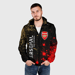 Ветровка с капюшоном мужская АРСЕНАЛ Arsenal Pro Football Краска, цвет: 3D-черный — фото 2