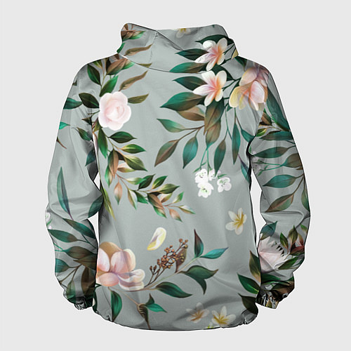 Мужская ветровка Цветы Цветочный Букет / 3D-Черный – фото 2
