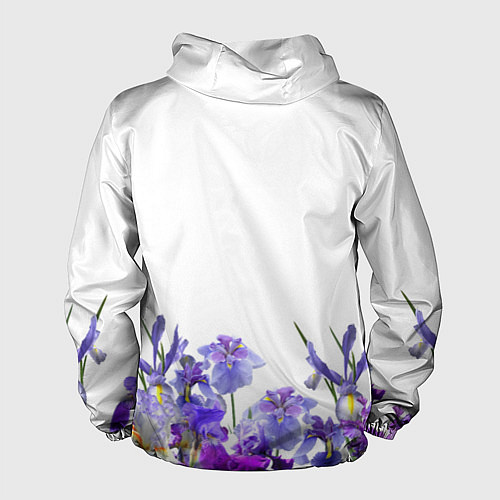 Мужская ветровка Любимые Ирисы / 3D-Черный – фото 2