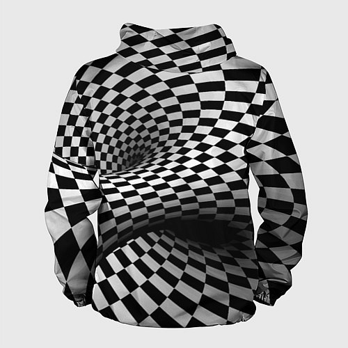 Мужская ветровка Геометрическая объёмная композиция Авангард / 3D-Черный – фото 2