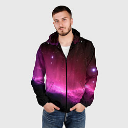 Ветровка с капюшоном мужская Night Nebula, цвет: 3D-черный — фото 2