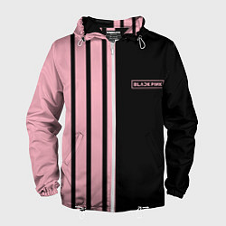 Ветровка с капюшоном мужская BLACKPINK HALF BLACK-PINK MINI LOGO, цвет: 3D-белый