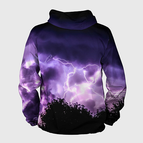 Мужская ветровка Purple Lightning / 3D-Черный – фото 2