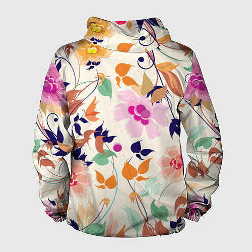 Мужская ветровка Summer floral pattern / 3D-Черный – фото 2