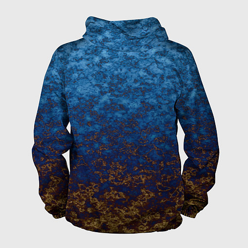 Мужская ветровка Marble texture blue brown color / 3D-Черный – фото 2