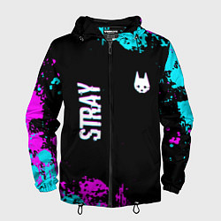 Ветровка с капюшоном мужская Stray - краска, цвет: 3D-черный
