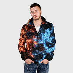 Ветровка с капюшоном мужская Fire and Water Огонь и вода, цвет: 3D-черный — фото 2