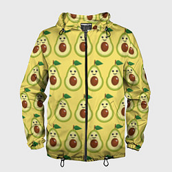 Мужская ветровка Авокадо Паттерн - Желтая версия
