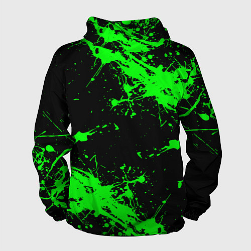 Мужская ветровка Minecraft neon green / 3D-Черный – фото 2