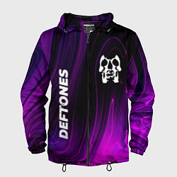Ветровка с капюшоном мужская Deftones violet plasma, цвет: 3D-черный