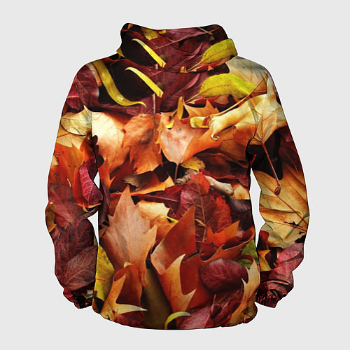 Мужская ветровка Куча осенних листьев / 3D-Черный – фото 2
