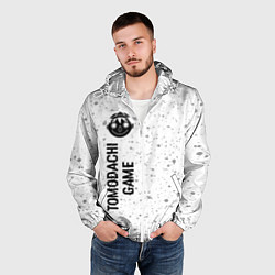 Ветровка с капюшоном мужская Tomodachi Game glitch на светлом фоне: по-вертикал, цвет: 3D-белый — фото 2