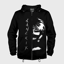 Ветровка с капюшоном мужская Tokyo Ghoul Kaneki Ken - anime, цвет: 3D-черный