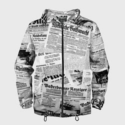 Мужская ветровка Газетный коллаж