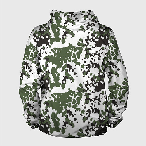Мужская ветровка Камуфляж M-84 Snow / 3D-Черный – фото 2
