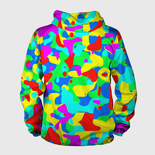 Мужская ветровка Форма маляра - кляксы / 3D-Черный – фото 2