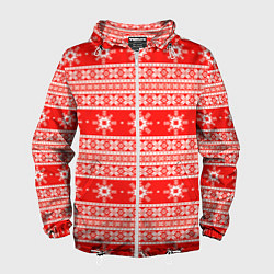 Мужская ветровка New Year snowflake pattern