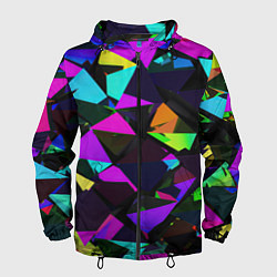 Ветровка с капюшоном мужская Shapes triangle geometry, цвет: 3D-черный