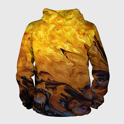 Мужская ветровка Абстрактное жидкое золото / 3D-Черный – фото 2